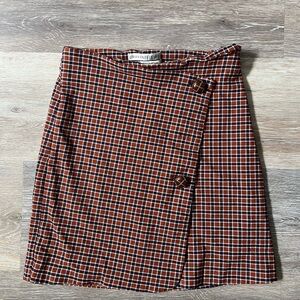 Urban Outfitters Black and brown Mini Wrap Skirt
